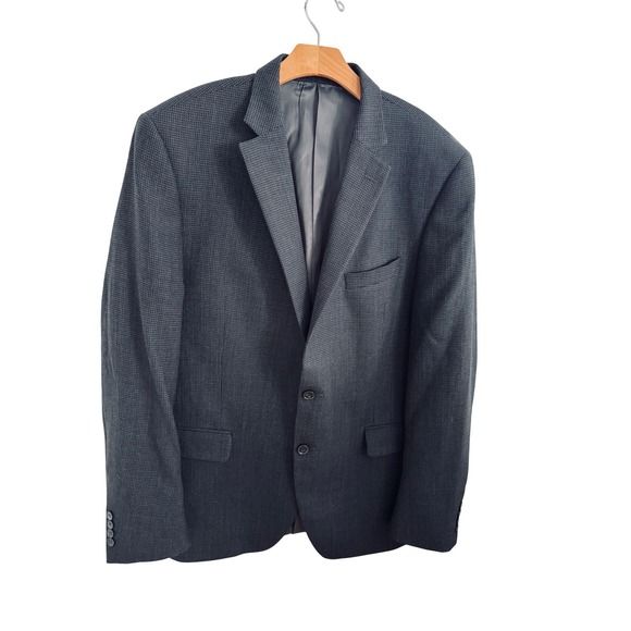 Peter Millar Men's Blazer Sport Coat 46T Tall Charcoal Textured Blaer